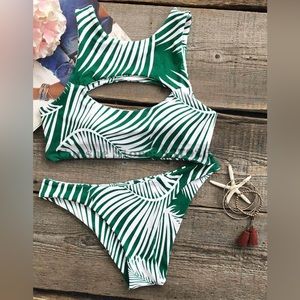Cupshe Palm Leaves Tank Bikini